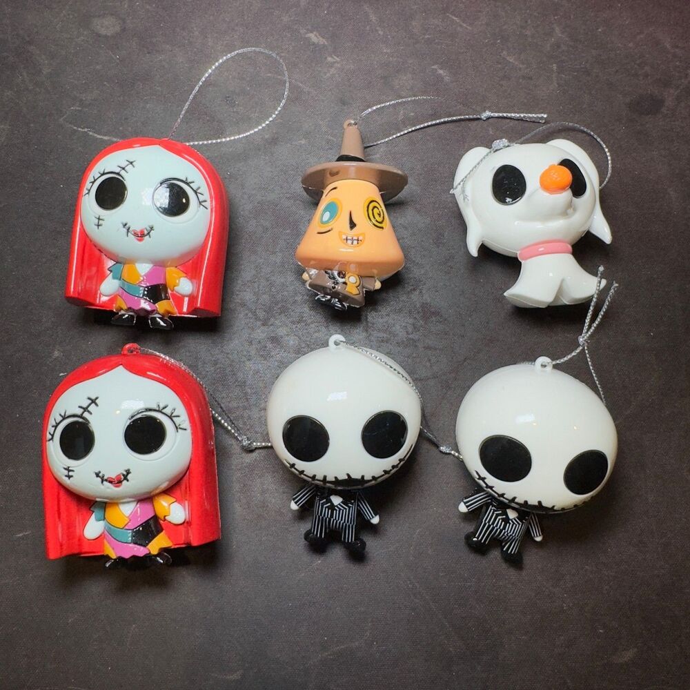The Nightmare Before Christmas Hallmark Mystery Ornaments LOT of 6 - Mayor RARE